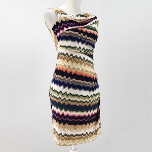 Vince Camuto Squiggle Stripe Career Sheath Dress